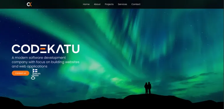 Screenshot of Codekatu Oy - Headless website