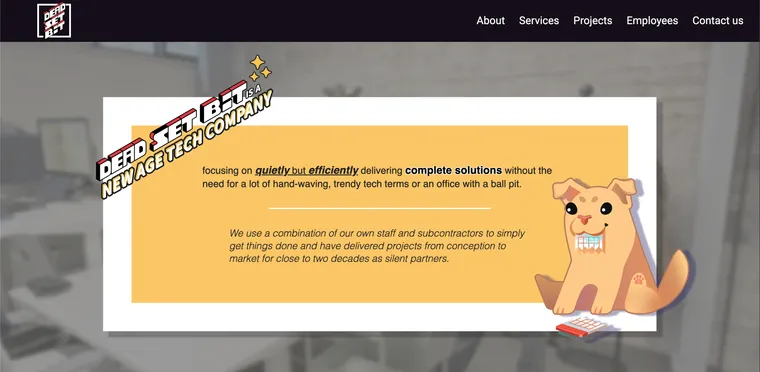 Screenshot of Dead Set Bit - Static Website