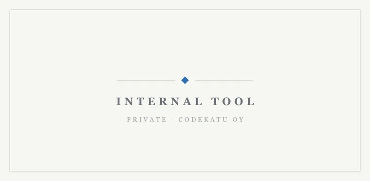 Screenshot of Codekatu Oy - Internal CMS Tool